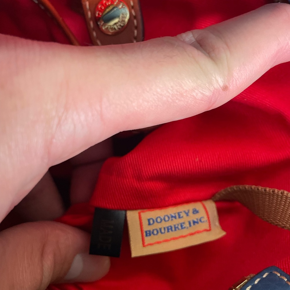 Dooney And Bourke Pebble Grain Lexington Bag Jeans Blue - Picture 5 of 7